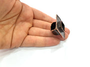 Copper Ring Blank inlay Ring Blank Mosaic Ring Bezel Base Settings Cabochon Mountings (20x20mm blank ) Antique Copper Plated Brass G8994