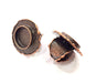 Copper Ring Blank inlay Ring Blank Mosaic Ring Bezel Base Settings Cabochon Mountings (20mm blank ) Antique Copper Plated Brass G8995