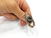 Copper Ring Blank inlay Ring Blank Mosaic Ring Bezel Base Settings Cabochon Mountings (10mm blank ) Antique Copper Plated Brass G8996