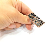 Copper Ring Blank inlay Ring Blank Mosaic Ring Bezel Base Settings Cabochon Mountings (10mm blank ) Antique Copper Plated Brass G9001