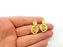2 Gold Charm Gold Plated Charms (31x15mm)  G9651