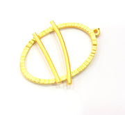 2 Gold Charm Gold Plated Charms (41x30mm)  G9653