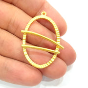 2 Gold Charm Gold Plated Charms (41x30mm)  G9653