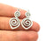 2 Silver Charms Antique Silver Plated Connector (30x15mm) G9658