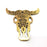 Large Ox Head Skull Pendant Antique Bronze Plated Pendant (74x69mm) G9659