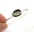 Silver Bracelet Blanks Bangle Blanks Cuff Blanks Adjustable Bracelet Blank Antique Silver Plated Brass ( 14x10mm Blanks ) G9666