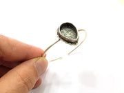 Silver Bracelet Blanks Bangle Blanks Cuff Blanks Adjustable Bracelet Blank Antique Silver Plated Brass ( 20x15mm Blanks ) G9672