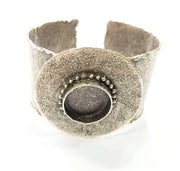 Silver Bracelet Blanks Bangle Blanks Cuff Blanks Adjustable Hammered Bracelet Blank Antique Silver Plated Brass ( 20mm Blanks ) G9673