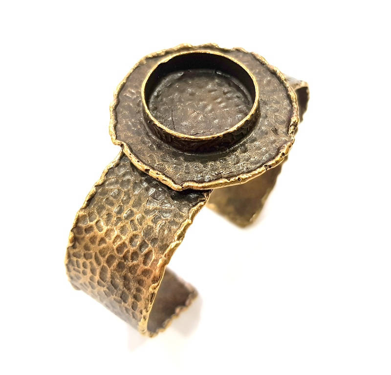 Bangle Blanks Antique Bronze Bracelet Blanks Cuff Blanks Adjustable Bracelet Blank Antique Bronze Plated Brass (19mm Blanks) G9686