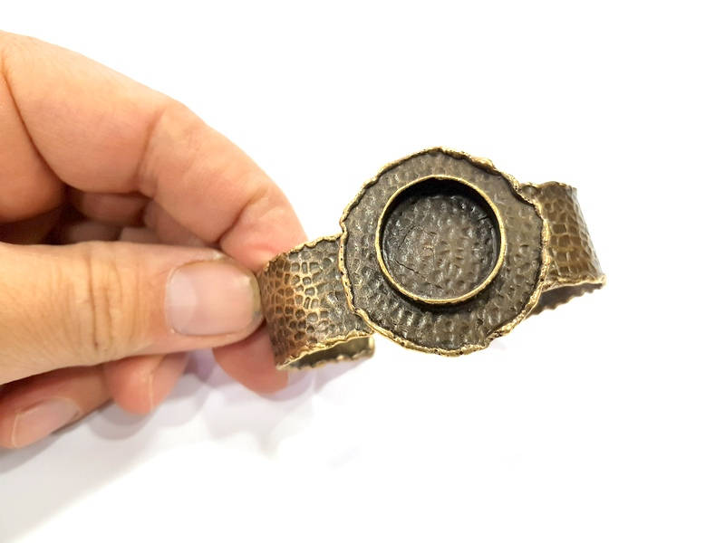 Bangle Blanks Antique Bronze Bracelet Blanks Cuff Blanks Adjustable Bracelet Blank Antique Bronze Plated Brass (19mm Blanks) G9686