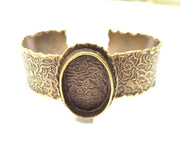 Bangle Blanks Antique Bronze Bracelet Blanks Cuff Blanks Adjustable Bracelet Blank Antique Bronze Plated Brass (24x17mm Blanks) G9687