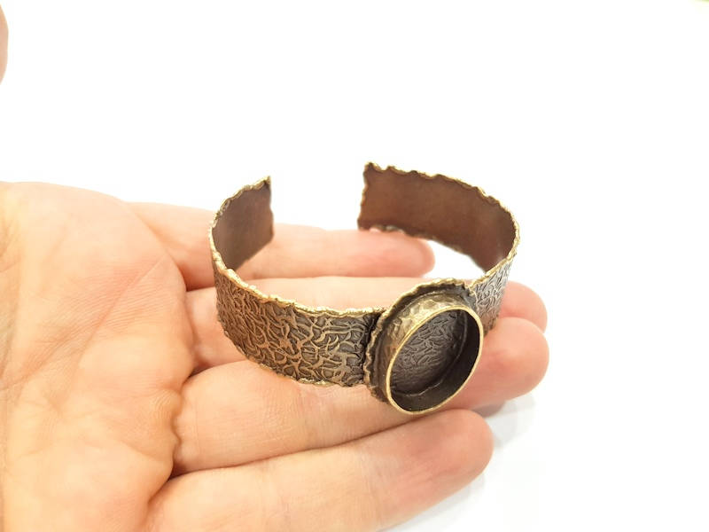 Bangle Blanks Antique Bronze Bracelet Blanks Cuff Blanks Adjustable Bracelet Blank Antique Bronze Plated Brass (24x17mm Blanks) G9687