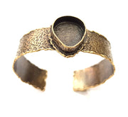 Bangle Blanks Antique Bronze Bracelet Blanks Cuff Blanks Adjustable Bracelet Blank Antique Bronze Plated Brass (24x17mm Blanks) G9689