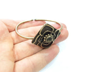 Bangle Blanks Antique Bronze Bracelet Blanks Cuff Blanks Adjustable Bracelet Blank Antique Bronze Plated Brass (6mm Blanks) G9699