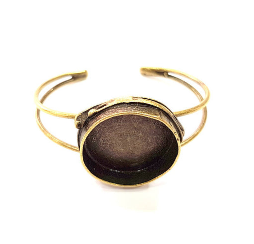Bracelet Blanks Bangle Blanks Cuff Blanks Adjustable Bracelet Blank Antique Bronze Plated Brass (24mm Blanks) G9018
