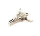 4 Silver Ox Head Skull Pendant Antique Silver Plated Pendant (32x26mm) G9031