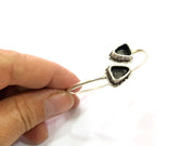 Silver Bracelet Blank Bangle Blank Cuff Blank Adjustable Bracelet inlay Blank Antique Silver Plated Brass (9x7mm Blanks) G9768