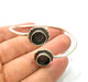 Silver Bracelet Blank Bangle Blank Cuff Blank Adjustable Bracelet inlay Blank Antique Silver Plated Brass (10mm Blanks) G9769