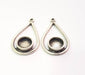 4 Silver Pendant Bezel Blank Earring Component Antique Silver Plated Blanks (8mm Blank) G9093