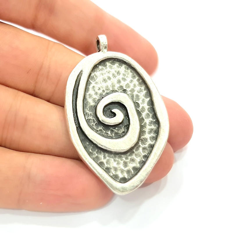 Silver Pendant Antique Silver Plated Pendants (52x32mm)  G9123