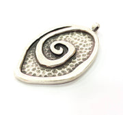 Silver Pendant Antique Silver Plated Pendants (52x32mm)  G9123
