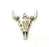 Silver Ox Head Skull Pendant Antique Silver Plated Pendant (46x38mm) G9434