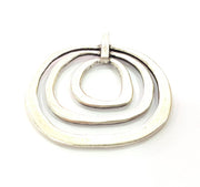 Silver Pendant Antique Silver Plated Pendants (58x53mm)  G9131