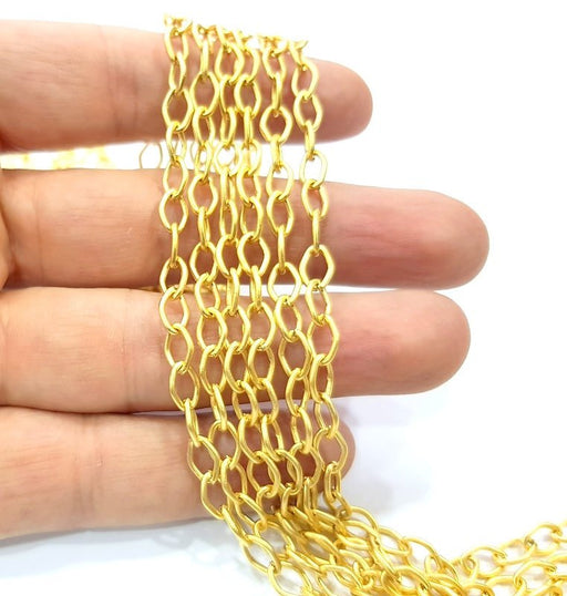 Gold Chain Gold Plated Chain 1 Meter - 3.3 Feet  (8x5 mm) G9800