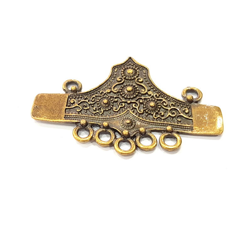 2 Antique Bronze Pendant Connector Antique Bronze Plated Pendant ( 53x37mm) G9830