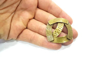 2 Antique Bronze Plated Pendant (40x40mm) G9832