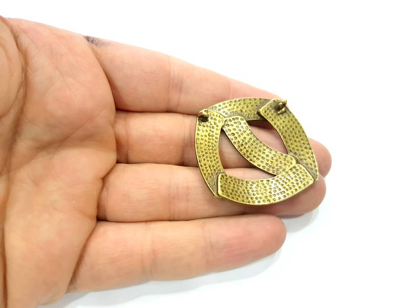 2 Antique Bronze Plated Pendant (40x40mm) G9832