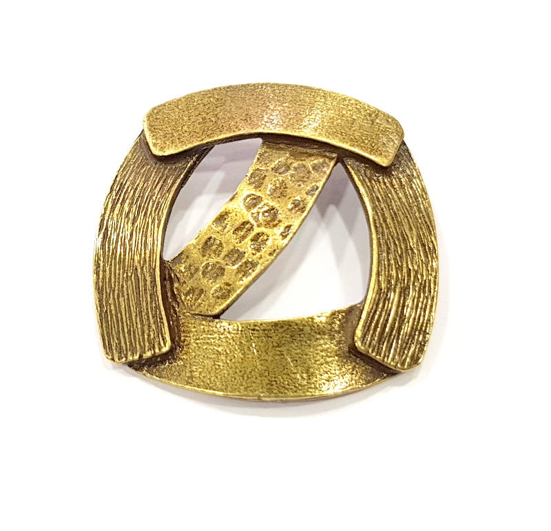 2 Antique Bronze Plated Pendant (40x40mm) G9832