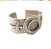 Silver Bracelet Blanks Bangle Blanks Cuff Blanks Adjustable Hammered Bracelet Blank Antique Silver Plated Brass (19mm Blanks ) G9168