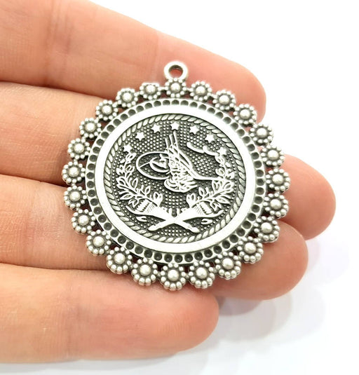 Silver Ottoman Signature Charms Antique Silver Plated Charms (42mm) G9903