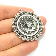 Silver Ottoman Signature Charms Antique Silver Plated Charms (42mm) G9903