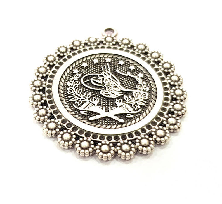 Silver Ottoman Signature Charms Antique Silver Plated Charms (42mm) G9903