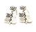 2 Silver Charms Antique Silver Plated Charms (46x20mm) G9910