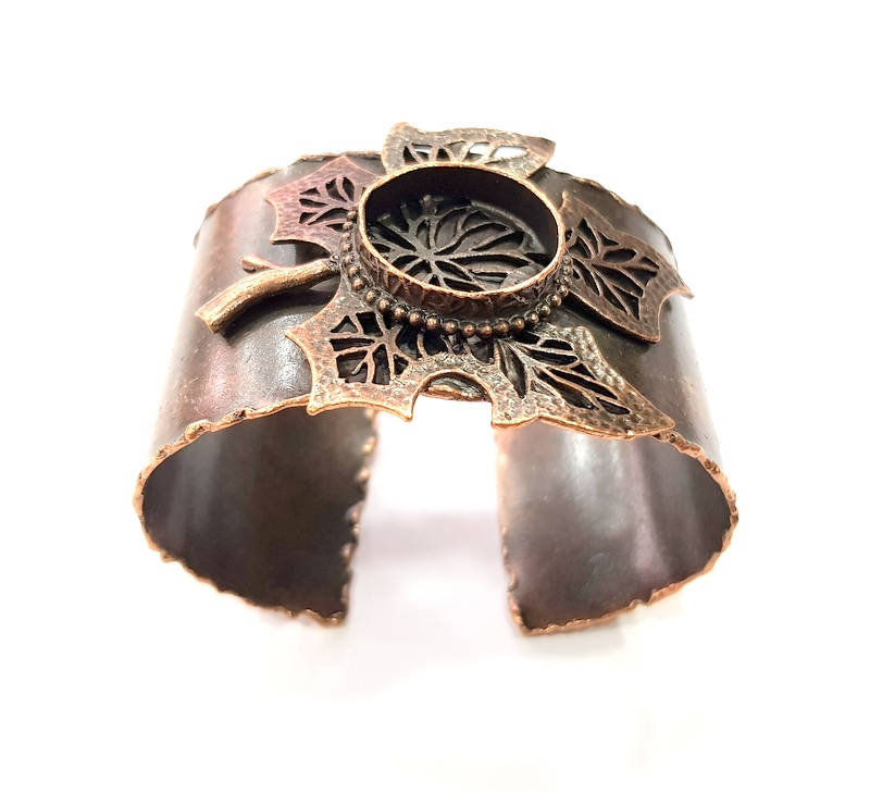 Copper Bracelet Blanks Bangle Blanks Cuff Blanks Adjustable Bracelet Blank Antique Copper Plated Brass (20mm Blanks ) G9178