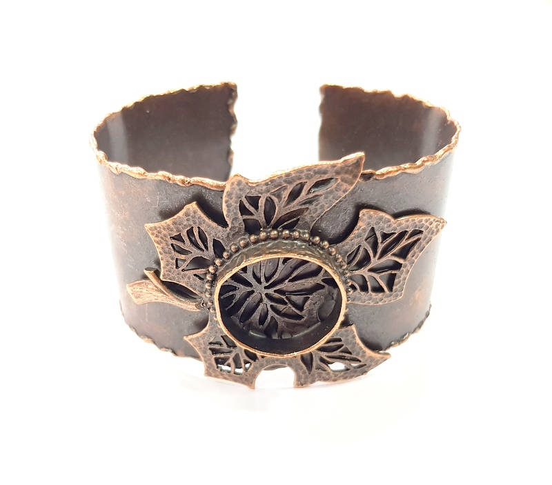 Copper Bracelet Blanks Bangle Blanks Cuff Blanks Adjustable Bracelet Blank Antique Copper Plated Brass (20mm Blanks ) G9178