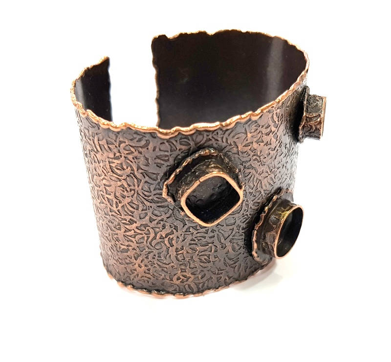 Copper Bracelet Blanks Bangle Blanks Cuff Blanks Adjustable Bracelet Blank Antique Copper Plated Brass (14mm 10mm 9x7mm Blanks ) G9179