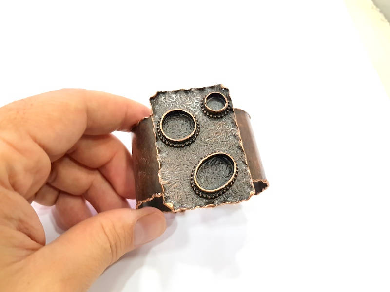 Copper Bracelet Blanks Bangle Blanks Cuff Blanks Adjustable Bracelet Blank Antique Copper Plated Brass (14mm 10mm 18x13mm Blanks ) G9180