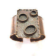 Copper Bracelet Blanks Bangle Blanks Cuff Blanks Adjustable Bracelet Blank Antique Copper Plated Brass (14mm 10mm 18x13mm Blanks ) G9180