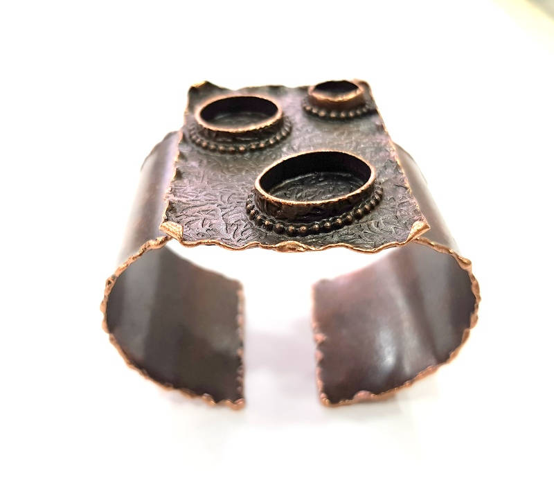 Copper Bracelet Blanks Bangle Blanks Cuff Blanks Adjustable Bracelet Blank Antique Copper Plated Brass (14mm 10mm 18x13mm Blanks ) G9180