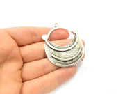 Silver Pendant Antique Silver Plated Charms (58x48mm) G9981