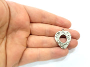 4 Silver Charms Antique Silver Plated Charms (29x24mm) G10301