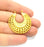 2 Gold Charm Gold Plated Charms  (38x36mm)  G9988