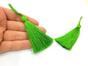 2 Shamrock Green Tassel Thread Tassels (78 mm - 3 inches) G9996