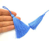 2 French Blue Tassel Thread Tassels (78 mm - 3 inches) G9999