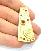Gold Charm Gold Plated Charms  (54x23mm)  G10014