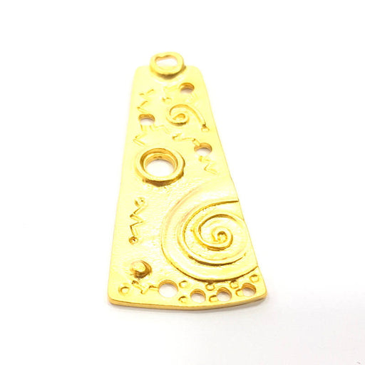 Gold Charm Gold Plated Charms  (54x23mm)  G10014